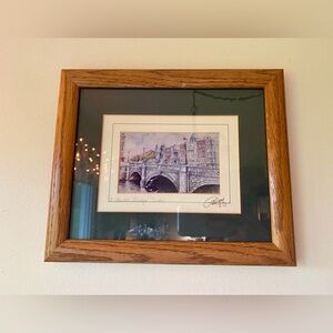 Vintage Philip Gray "O'Connell Bridge Dublin” Signed Framed Print 12x10